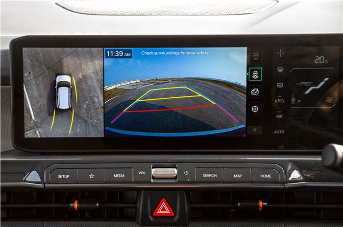 Kia Syros infotainment touchscreen 360 degree camrea